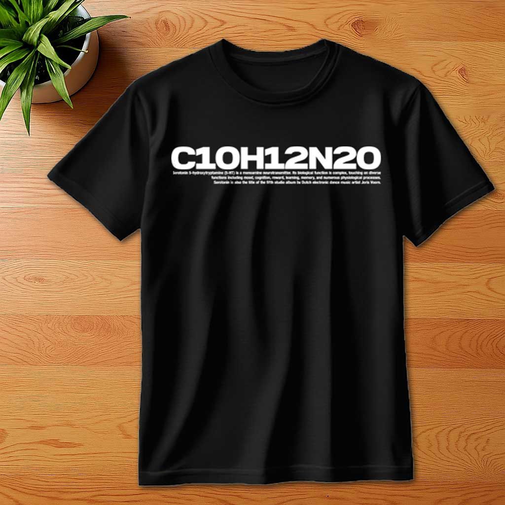 Black Printed Premium T-Shirt Front