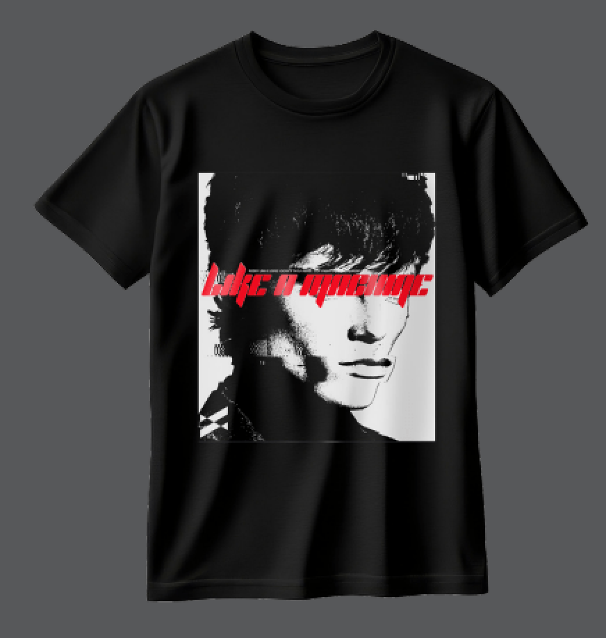 Black Printed T-shirt Front